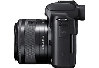 CANON EOS M50 Kit Systemkamera  mit Objektiv 15-45 mm, 55-200 mm , 7,5 cm Display Touchscreen, WLAN