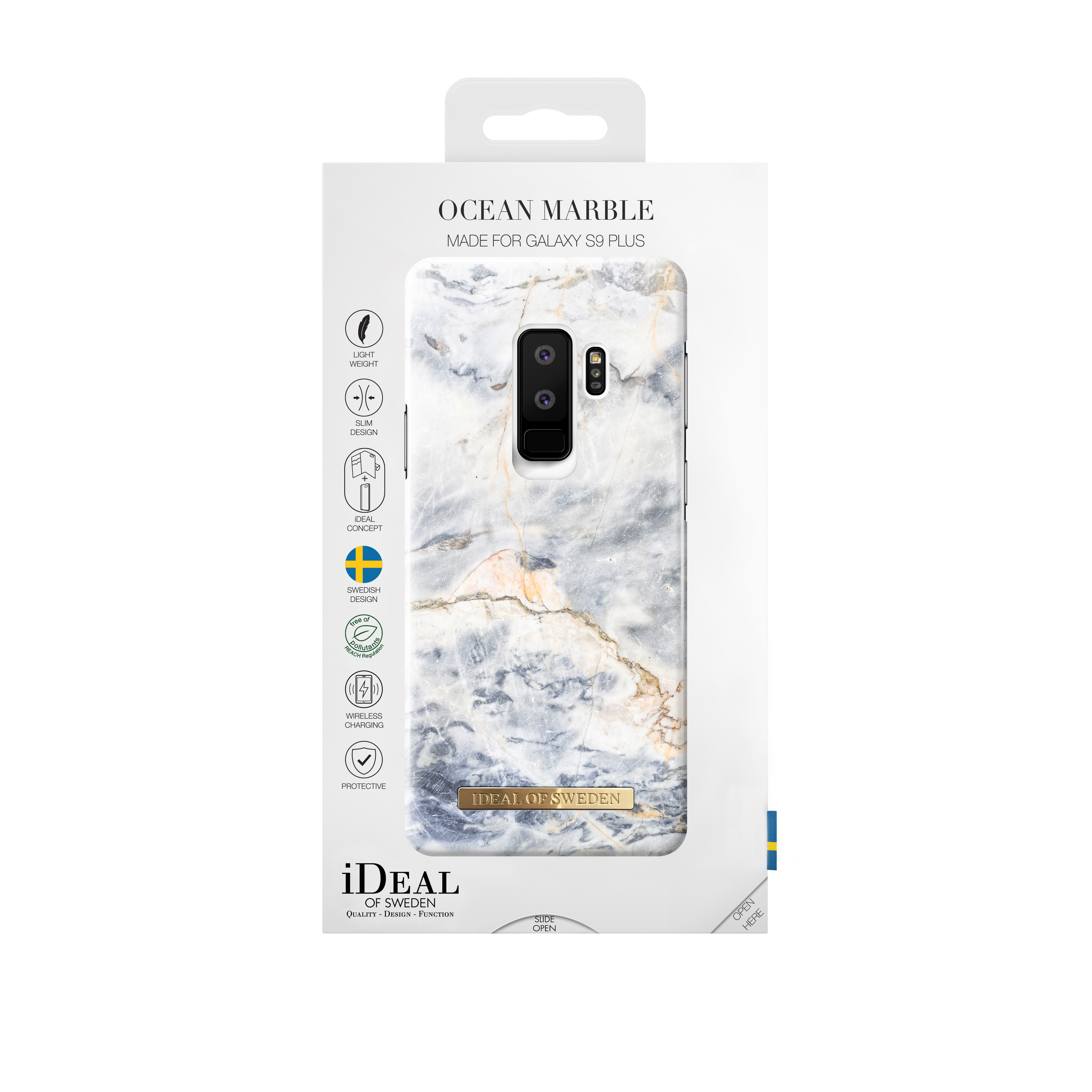 IDEAL OF SWEDEN Fashion Case, Backcover, Samsung, Galaxy S9+, Ocean Marble