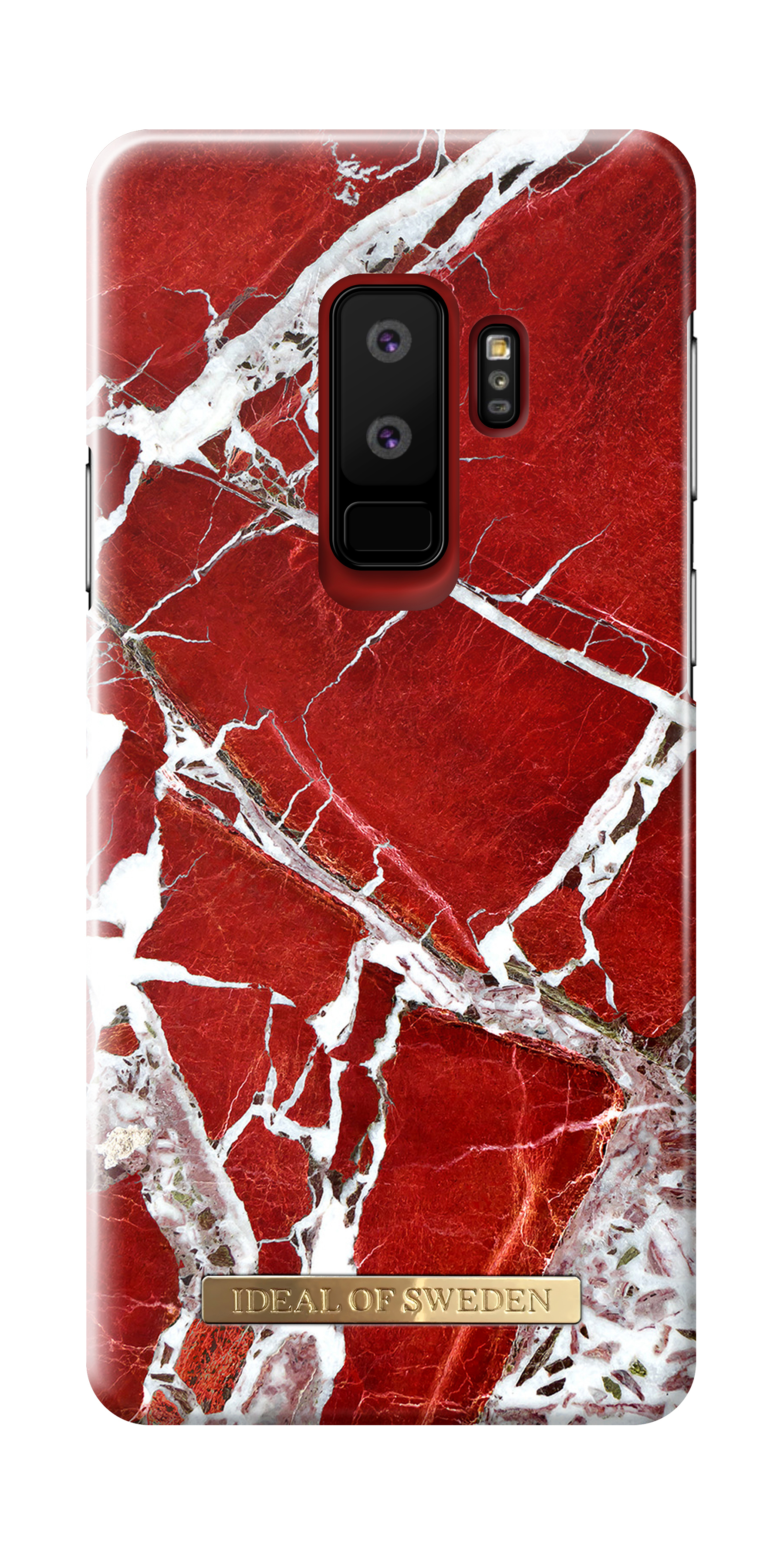 IDEAL OF SWEDEN Fashion Case, Backcover, Samsung, Galaxy S9+, Scarlet Red Marble