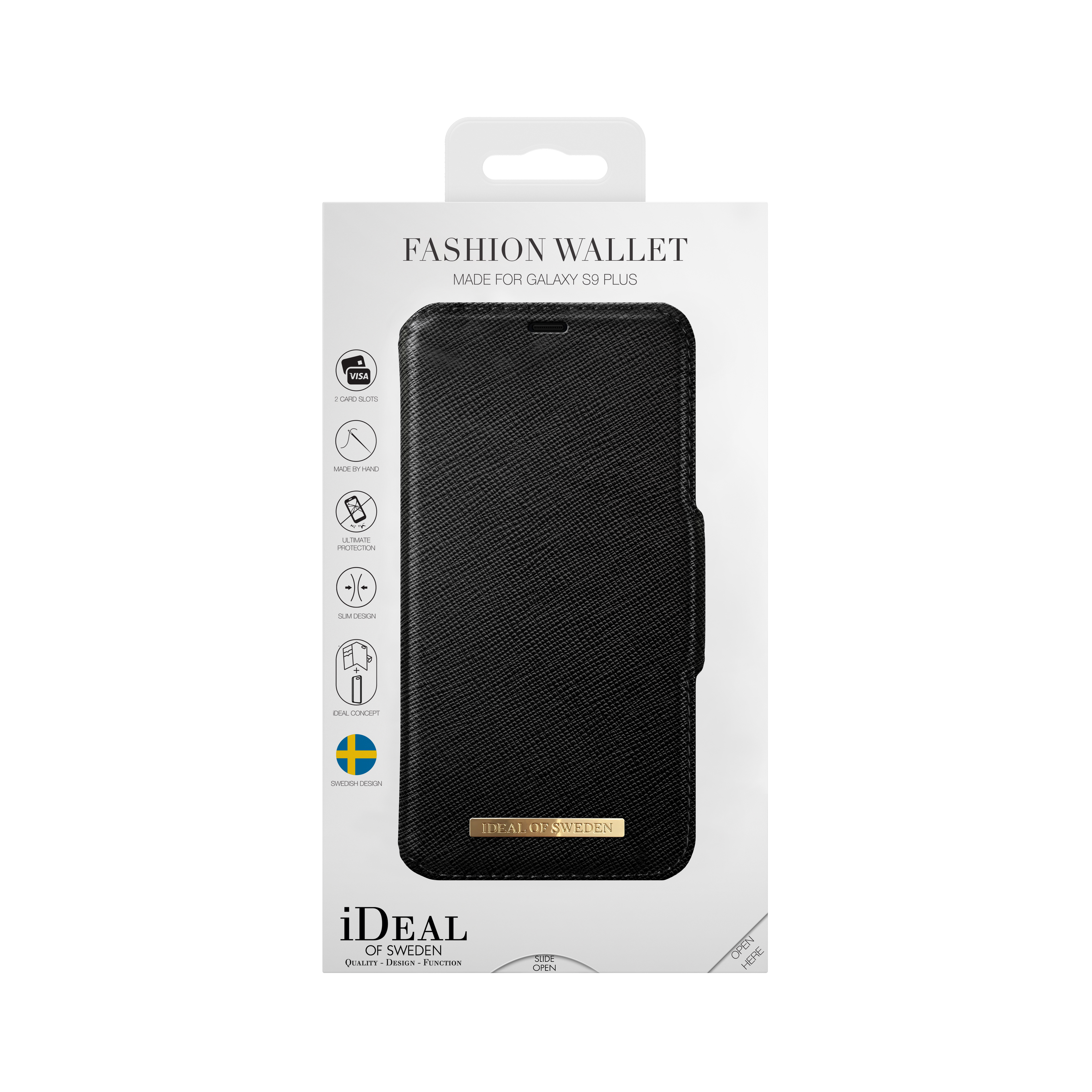 IDEAL OF SWEDEN Fashion Case, Bookcover, Samsung, Galaxy S9+, Schwarz