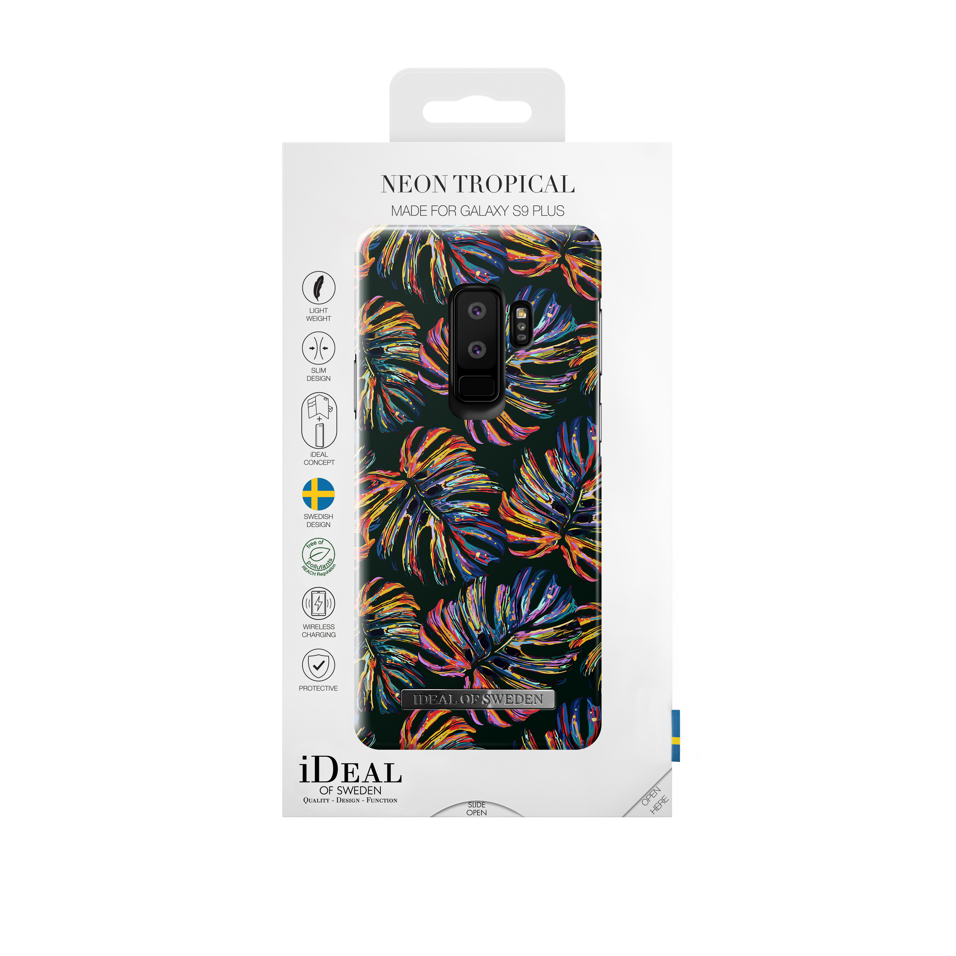 IDEAL OF SWEDEN Fashion Case, Backcover, Samsung, Galaxy S9+, Neon Tropical