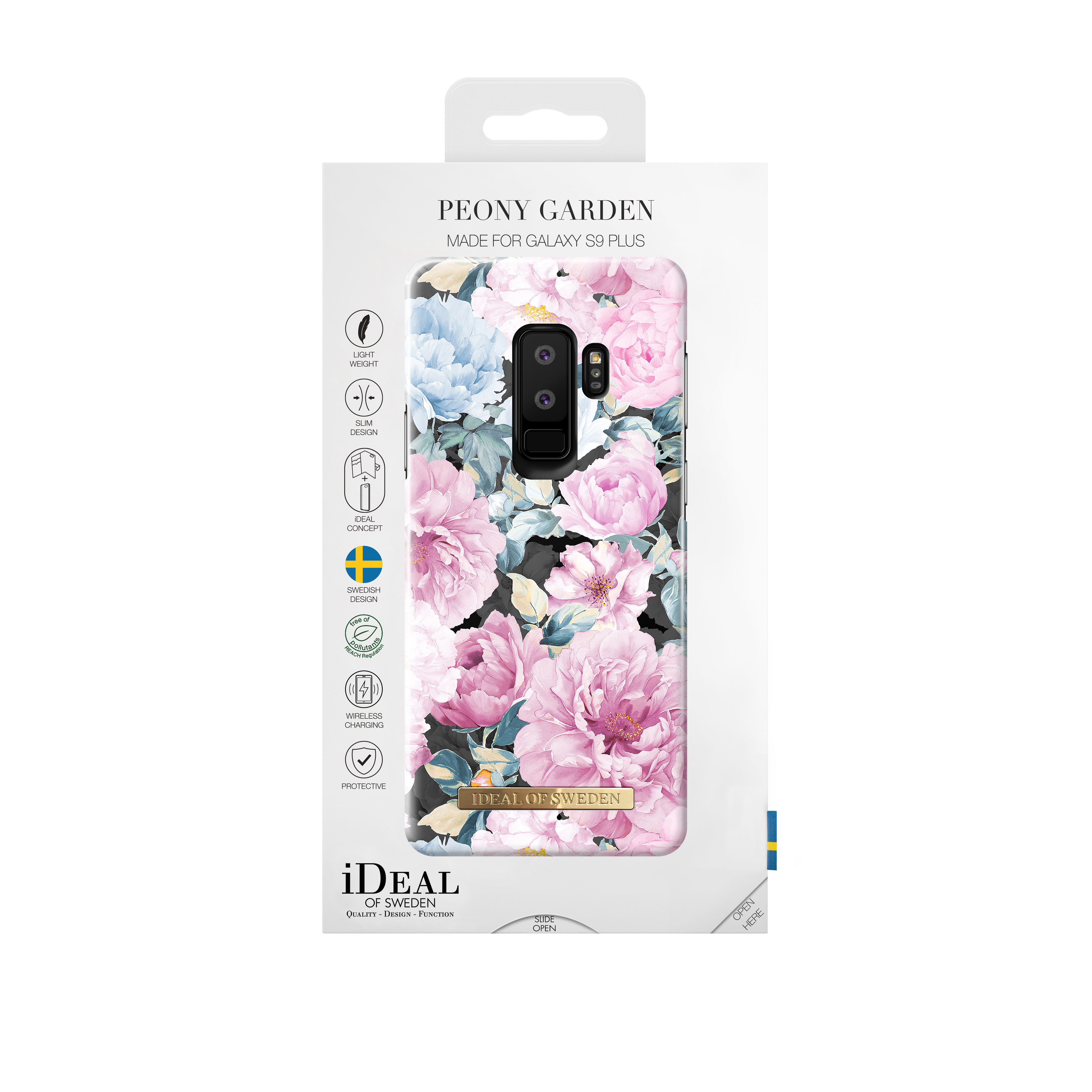 IDEAL OF SWEDEN Fashion Case, Backcover, Samsung, Galaxy S9+, Peony Braun