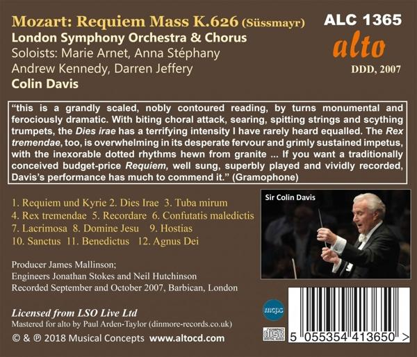 Arnet/Stéphany/Kennedy/Jeffery/Davis/LSO & Chorus - Requiem K 626  - (CD)