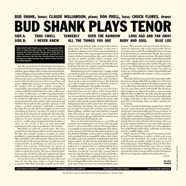 Bud Shank - Plays Tenor  - (Vinyl)