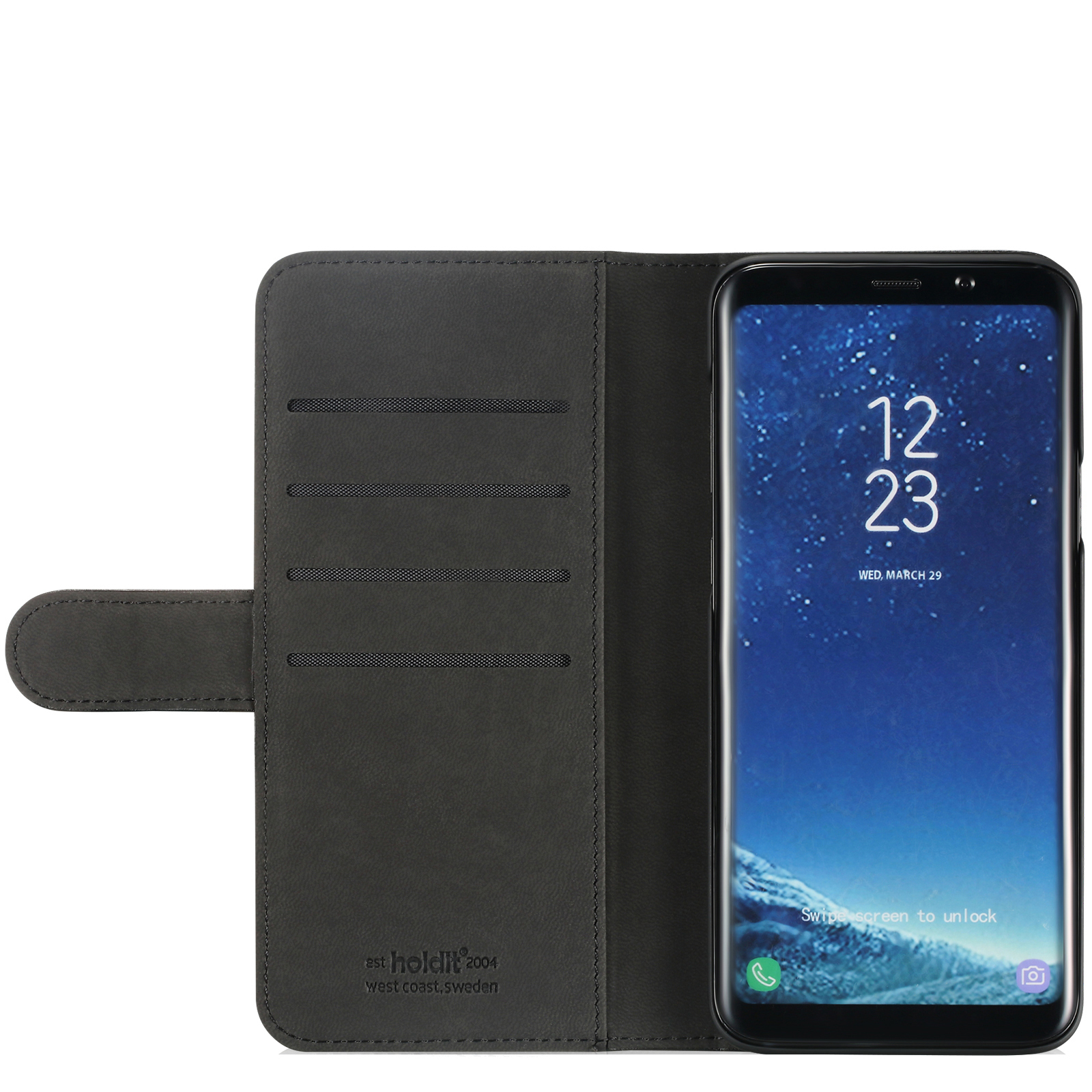 HOLDIT Wallet Case, Bookcover, Samsung, Galaxy S9+, Schwarz