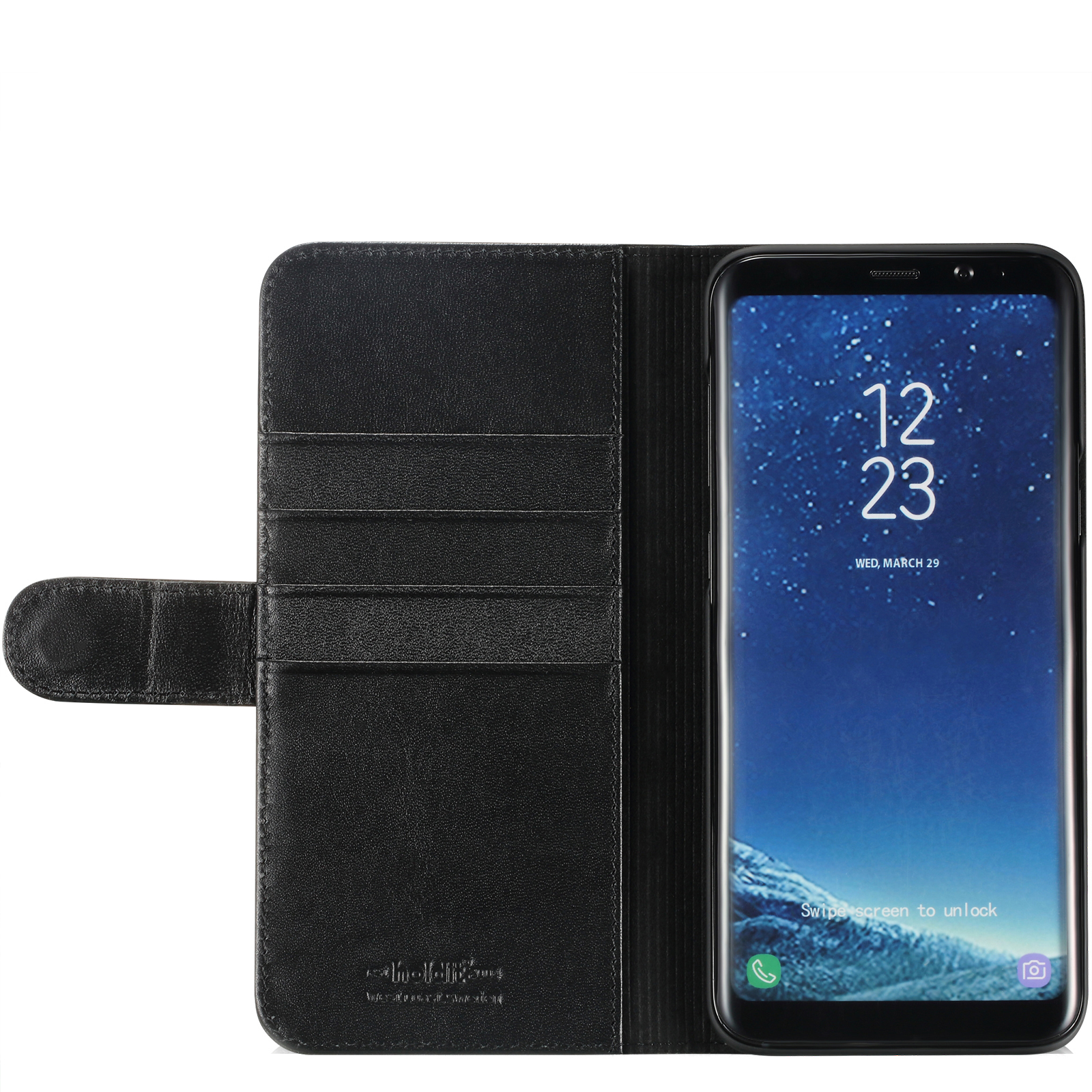 HOLDIT Wallet Case Skrea, Bookcover, Samsung, Galaxy S9+, Schwarz