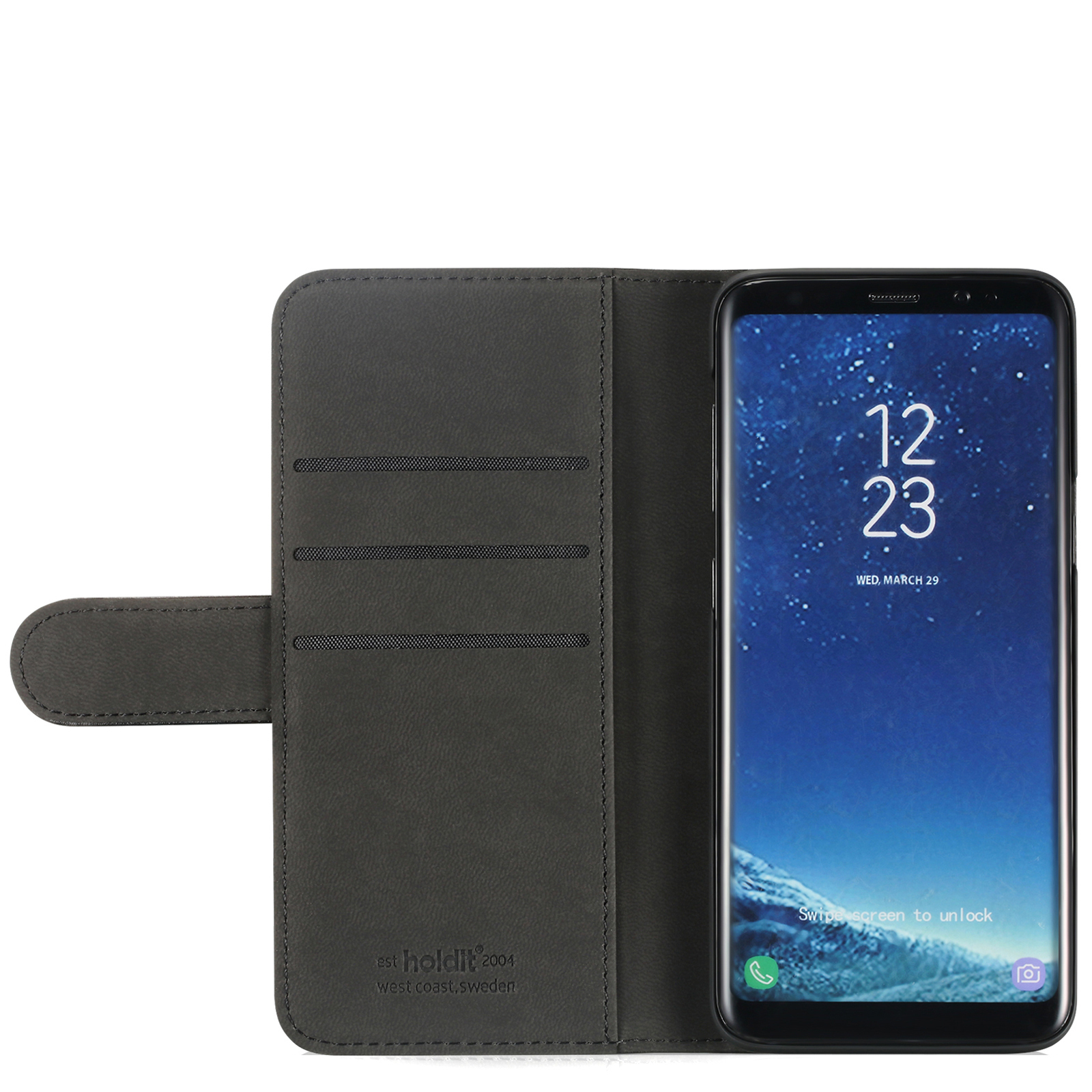 HOLDIT Wallet Case, Bookcover, Samsung, Galaxy S9, Schwarz
