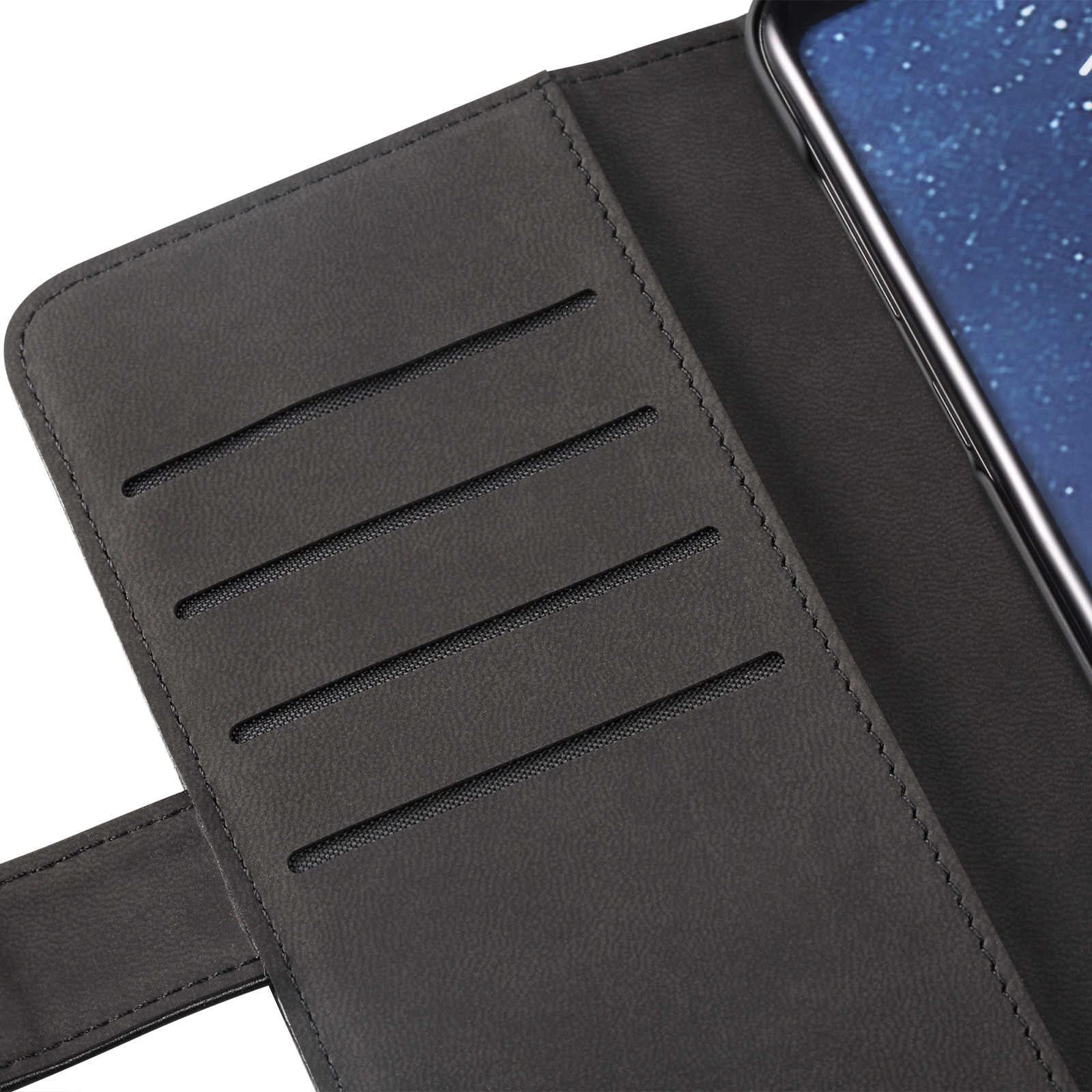 HOLDIT Wallet Case, Bookcover, Samsung, Galaxy S9+, Schwarz