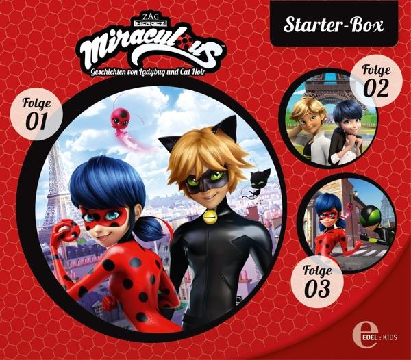 Miraculous: Geschichten von Ladybug & Cat Noir Starter-Box mit Cartoon.