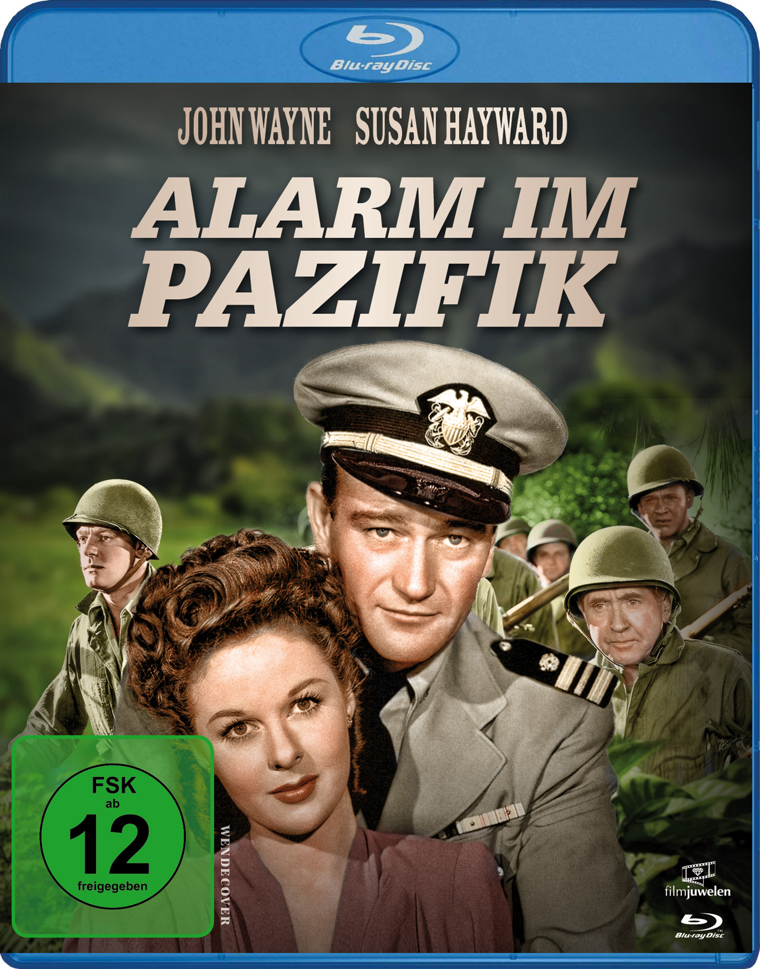 Filmcover: John Wayne und Susan Hayward in Uniform, mit Soldaten im Hintergrund. Deutscher Titel.