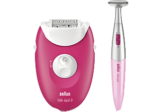 BRAUN Silk Epil 3 3-420 -2 Ek Parçalı- Kablolu Epilasyon Cihazı Ahududu Pembe