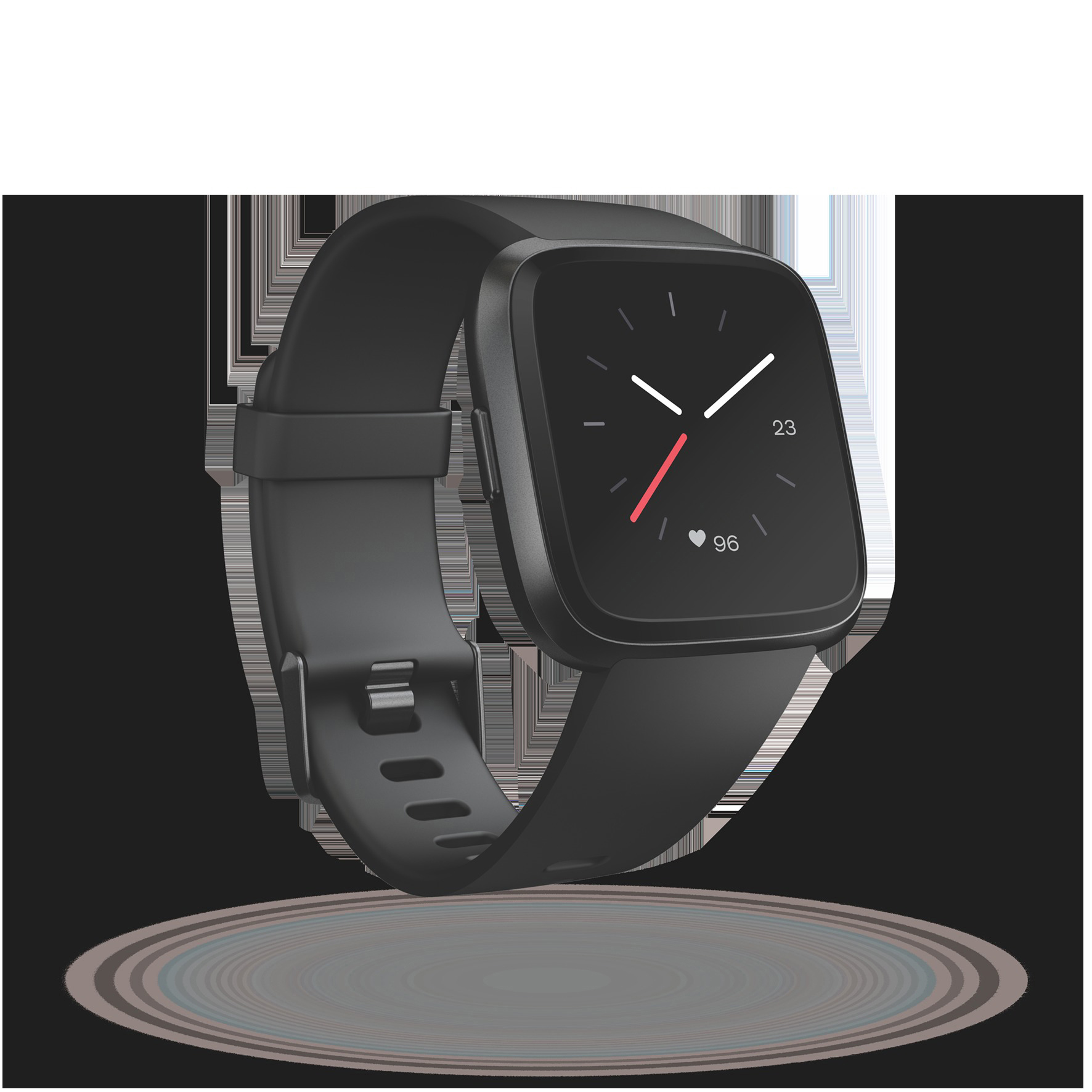 FITBIT Versa Smartwatch Aluminium Elastomer, S-L, Schwarz/Schwarz