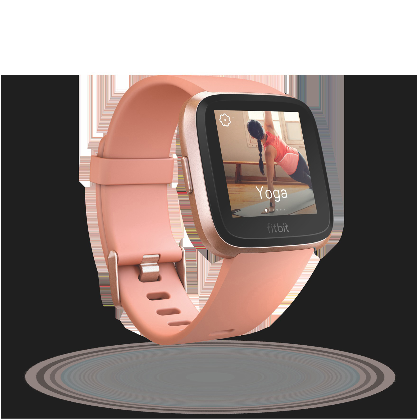 FITBIT Versa Smartwatch Aluminium Elastomer, S-L, Peach/Rose Gold