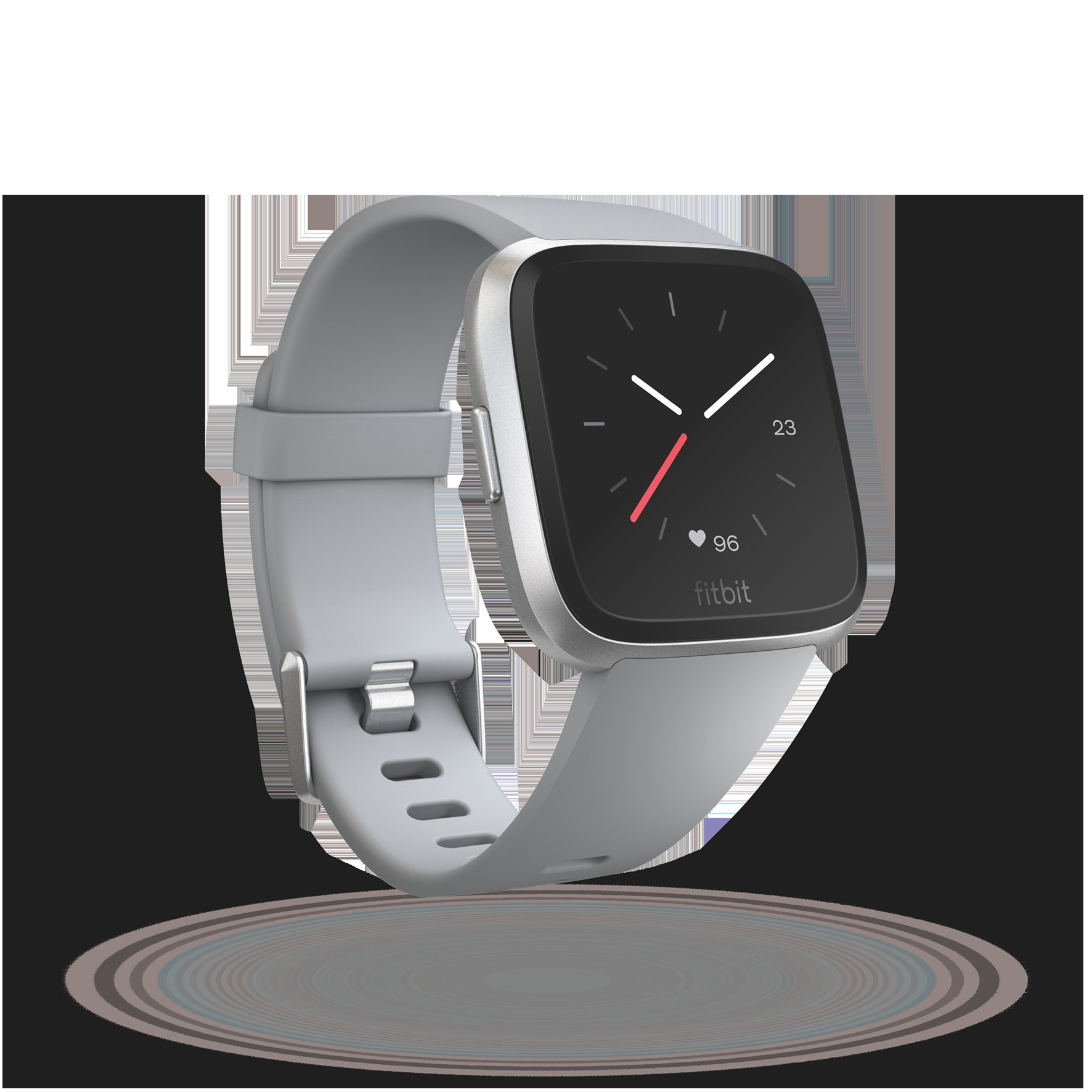 FITBIT Versa Smartwatch Aluminium  Elastomer, S-L, Grau / Aluminium-Silber