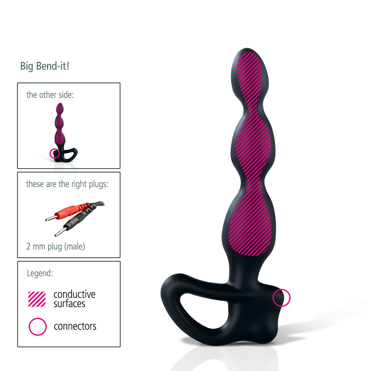 MYSTIM 46465 Big Bend-It! mit Reizstrom Prostata-Stimulator