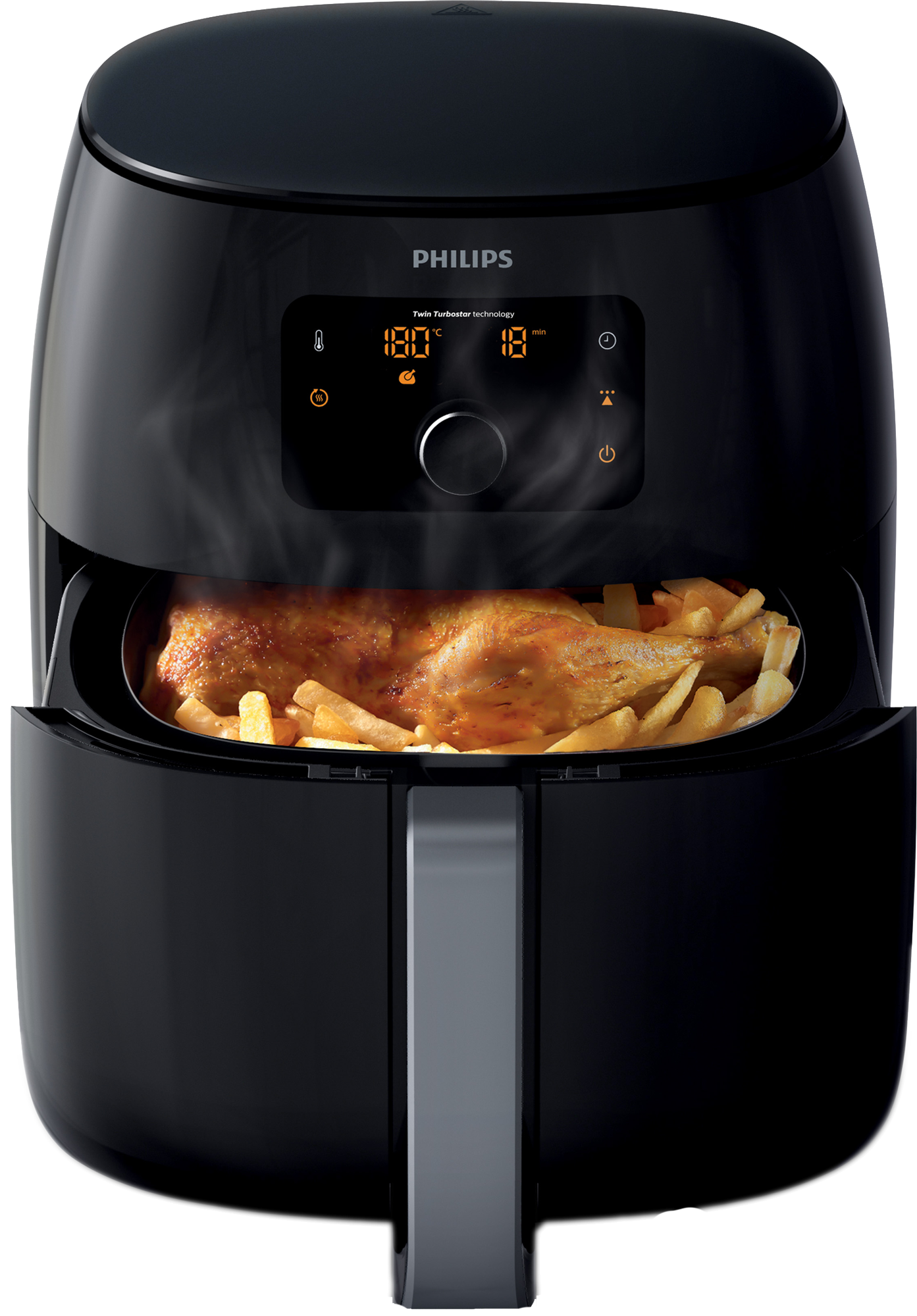 PHILIPS  HD9654/90 Premium XXL - Heteluchtfriteuse - Zwart - 1,4 kg - 2225 W