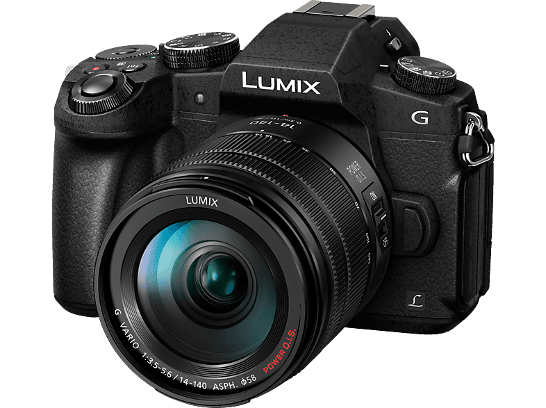 PANASONIC Lumix DMC-G81HAEGK Systemkamera mit Objektiv 14-140 mm, 7,5 cm Display Touchscreen, WLAN