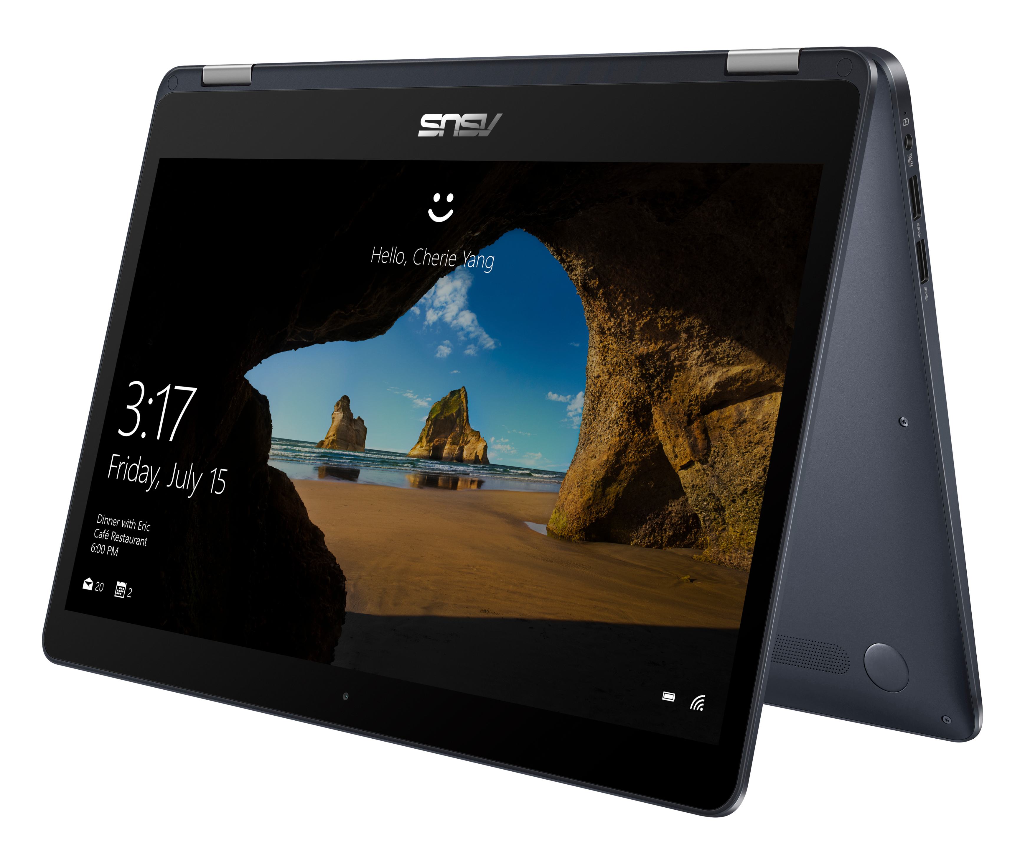 ASUS Convertible NovaGo TP370QL-EL002T, grau (90NR0061-M00250) - (Ausstellungsstück) Convertible, 13,3 Zoll, Full-HD Touchscreen, Qualcomm® Snapdragon 835 mobile mit Kryo™ 280 Octa-Core, 4 GB