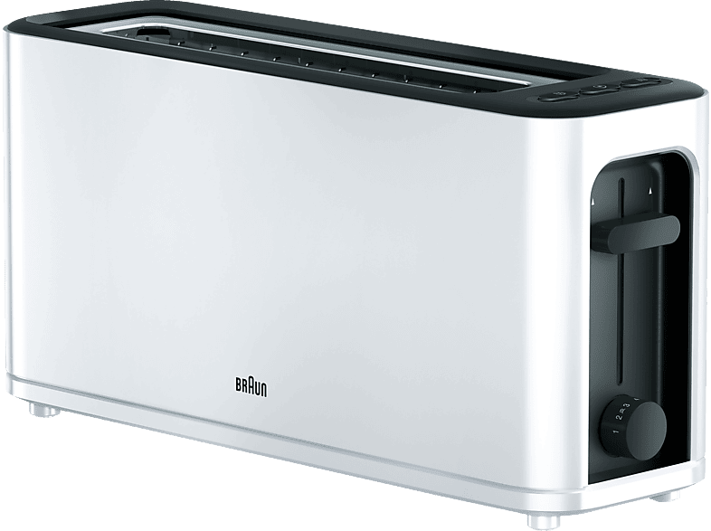Toaster BRAUN HT 3110 WH PurEase Toaster Weiß (1000 Watt, Schlitze 1