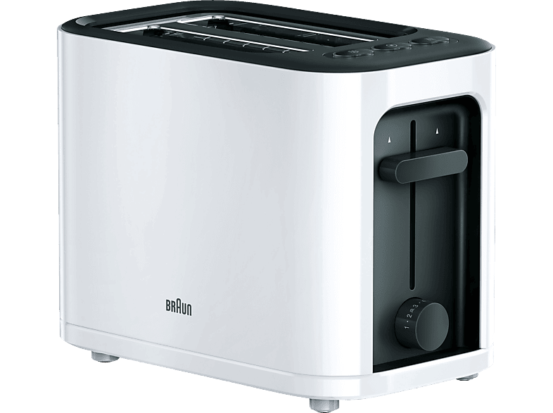 BRAUN PurEase HT 3010 WH Toaster Weiß (1000 Watt, Schlitze: 2)