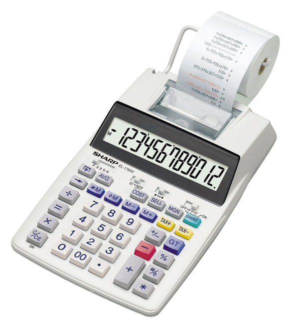 SHARP EL1750V szalagos számológép