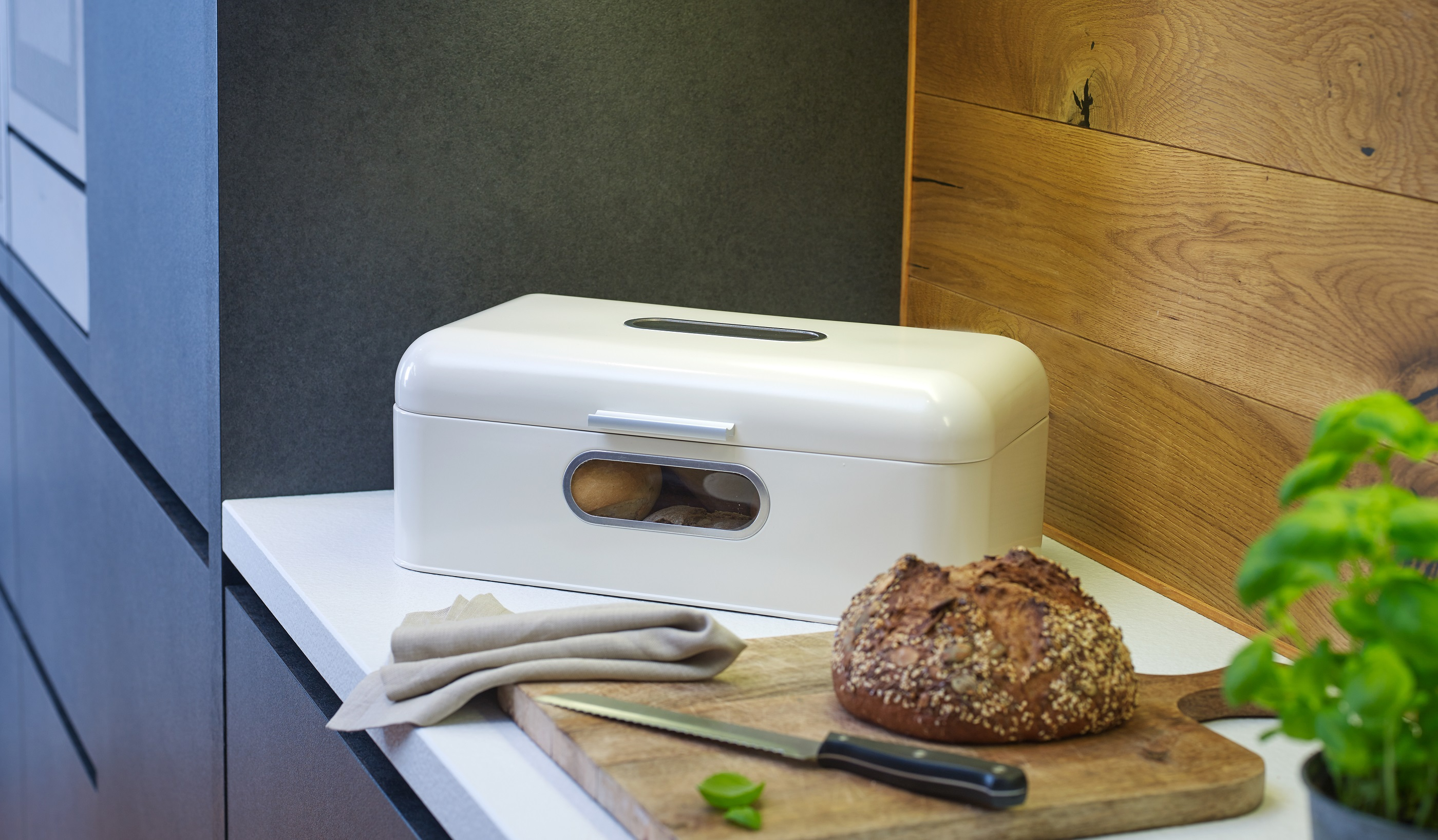ECHTWERK EW-BB-0122 Retro-Design  Brotkasten Creme