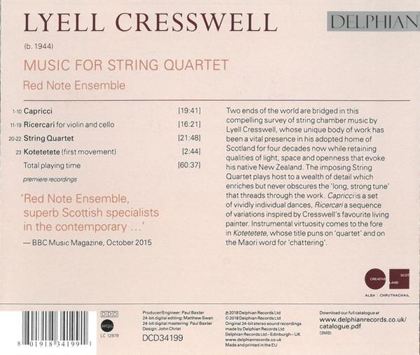 Red Note Ensemble - Musik für Streichquartett  - (CD)
