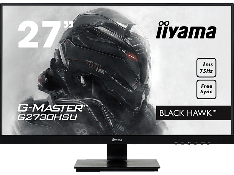 IIYAMA G-MASTER G2730HSU-B1 27 Zoll Full-HD Gaming Monitor (1 ms Reaktionszeit, 75 Hz)