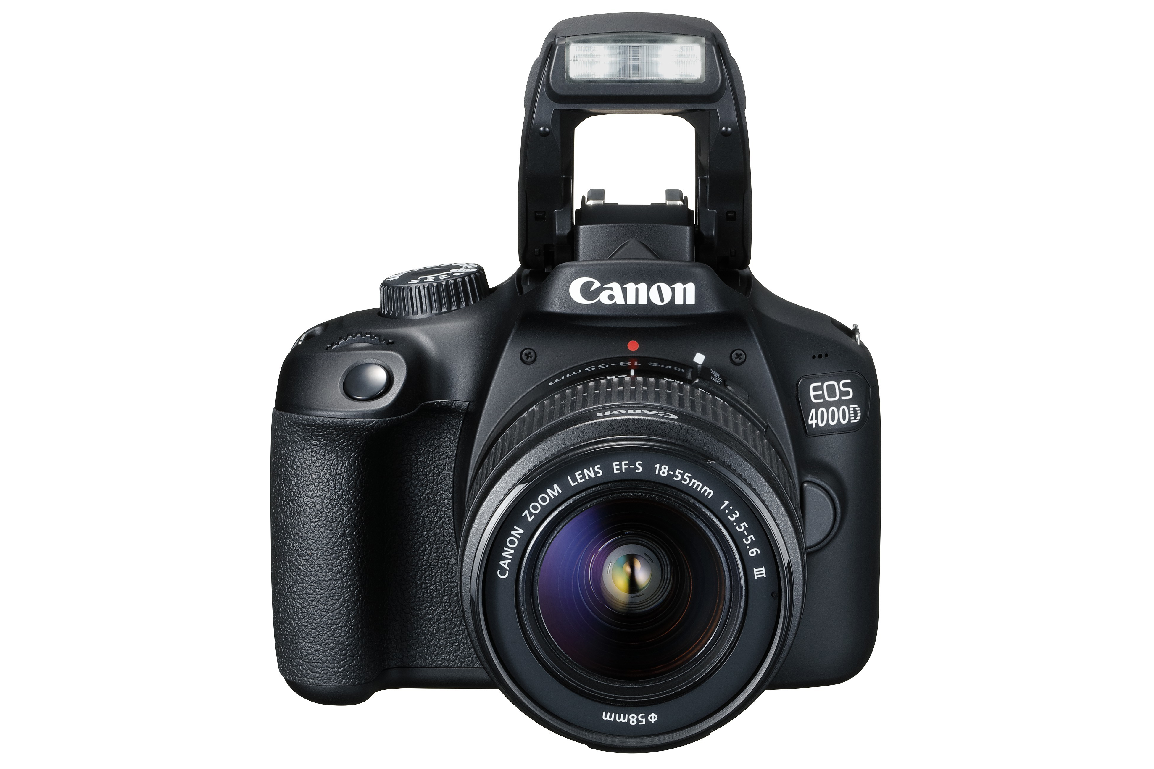 CANON EOS 4000D Kit inkl. Tasche und Speicherkarte Spiegelreflexkamera, 18 Megapixel, 18-55 mm Objektiv (EF-S), WLAN, Schwarz