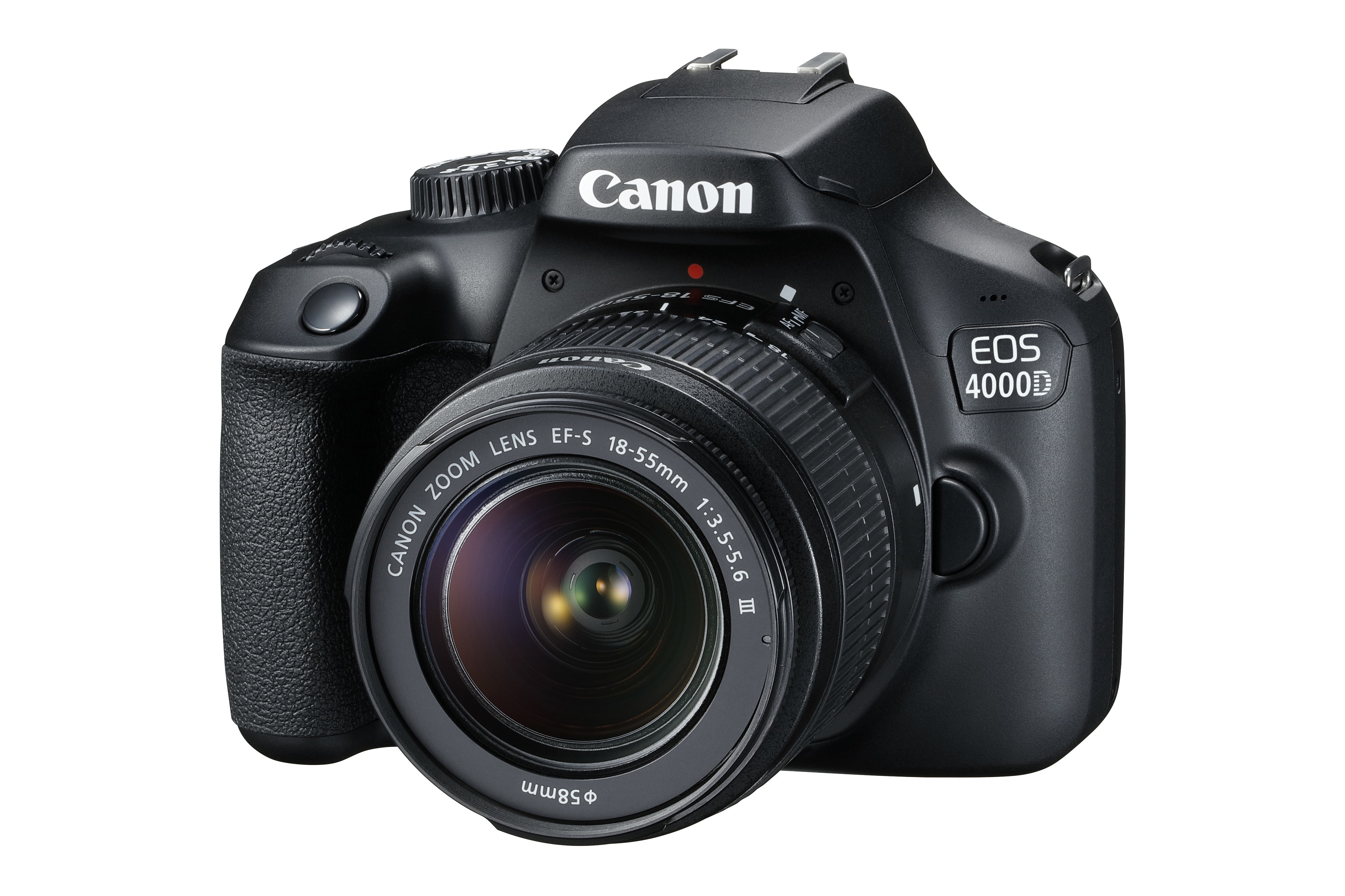 CANON EOS 4000D Kit inkl. Tasche und Speicherkarte Spiegelreflexkamera, 18 Megapixel, 18-55 mm Objektiv (EF-S), WLAN, Schwarz