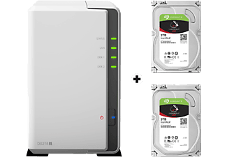 SYNOLOGY DiskStation DS218j - NAS (HDD, SSD, 6 TB, Blanc)