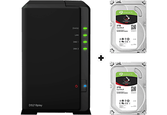 SYNOLOGY DiskStation DS218play - NAS (HDD, SSD, 6 TB, Noir)