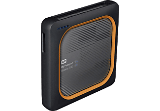 WESTERN DIGITAL My Passport Wireless SSD - Festplatte (SSD, 500 GB, Schwarz/Orange)
