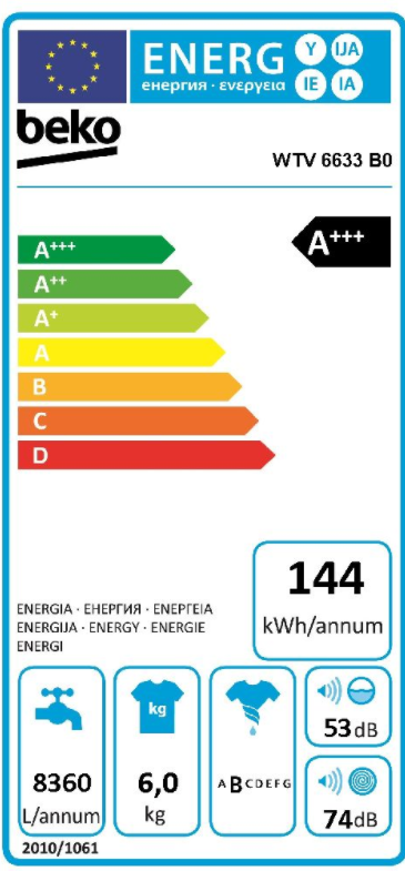 BEKO WTV 6633 B0 elöltöltős mosógép
