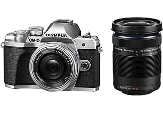 OLYMPUS E-M10III Double Zoom Kit - Appareil photo à objectif interchangeable Argent