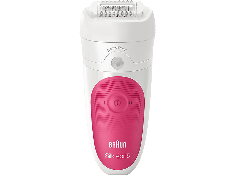 5/500 Silk-épil SensoSmart BRAUN Weiß Epilierer, / 5 Pink