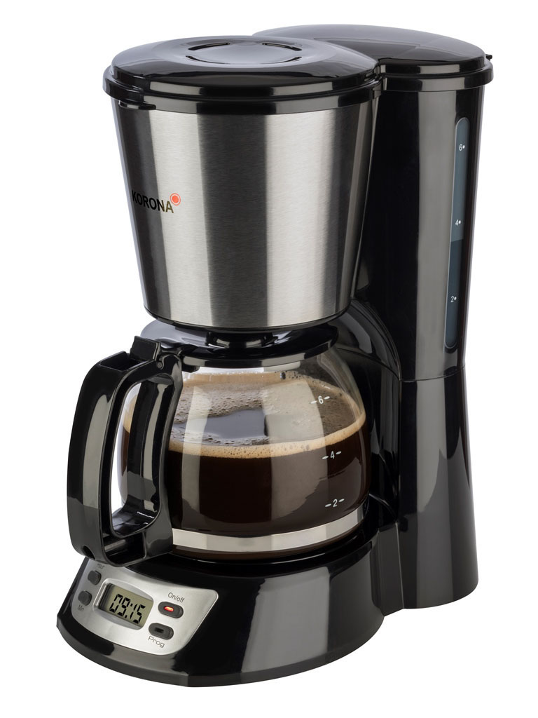 KORONA 12113 Kaffeemaschine Edelstahl/Schwarz