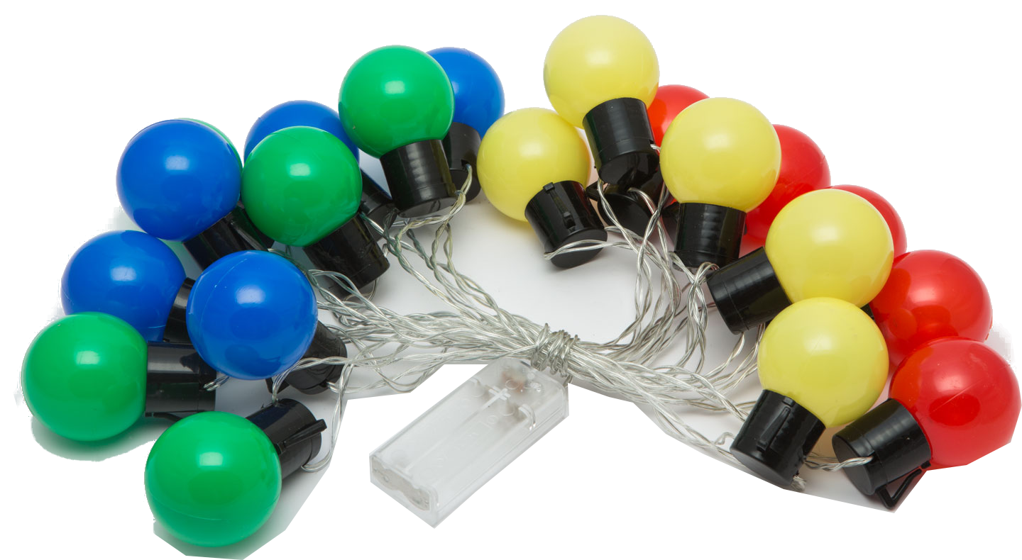 ALMA GARDEN 11363L Party LED, 20 db többszínű fényfüzér, elemes