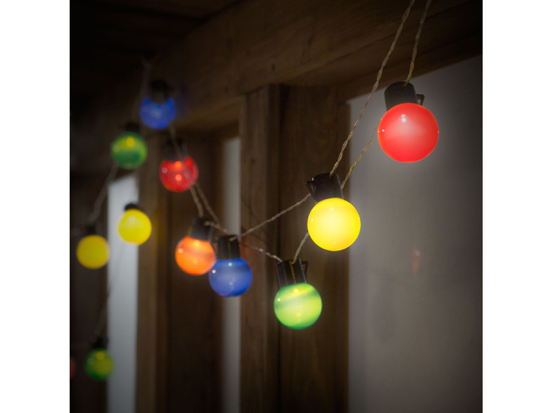 ALMA GARDEN 11363L Party LED, 20 db többszínű fényfüzér, elemes