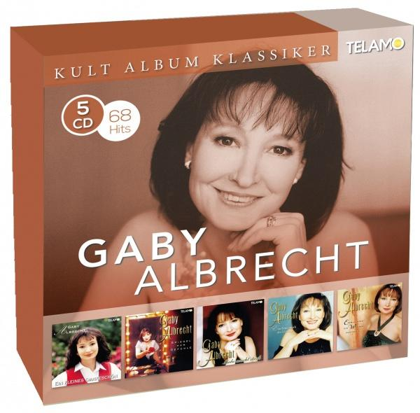 Eine CD-Box-Set mit Gaby Albrecht und anderen Albumcovern. Die Box befindet sich auf weißem Hintergrund.
