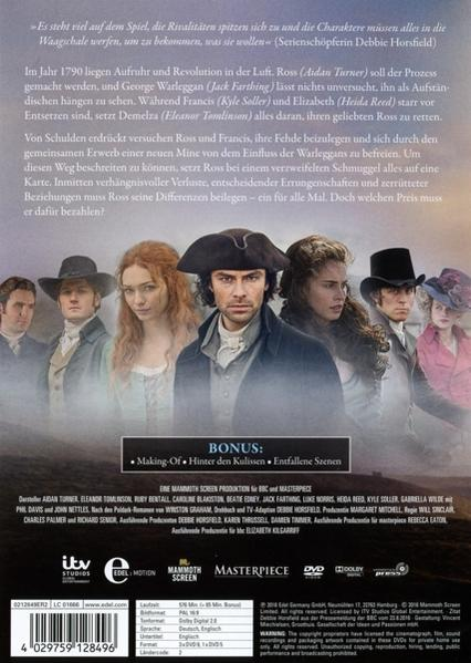 DVD-Hülle eines Films mit Schauspielern in historischer Kleidung. Der Titel ist auf Deutsch, mit Text und Gesichtern.