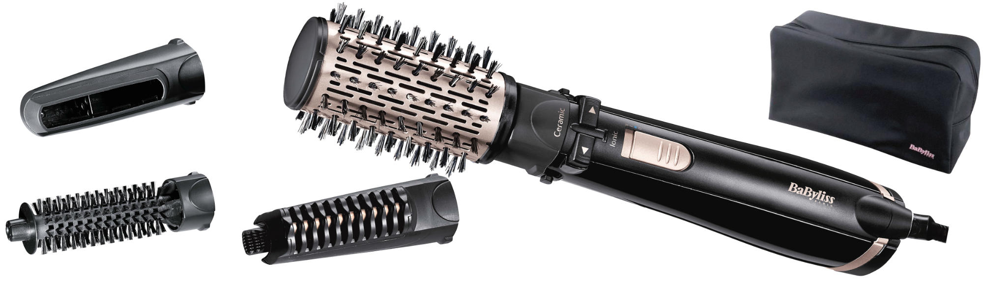 Babyliss As200e Cepillo de aire rotatorio 1000 w pelo con 4 cabezales para secar 1000w 2