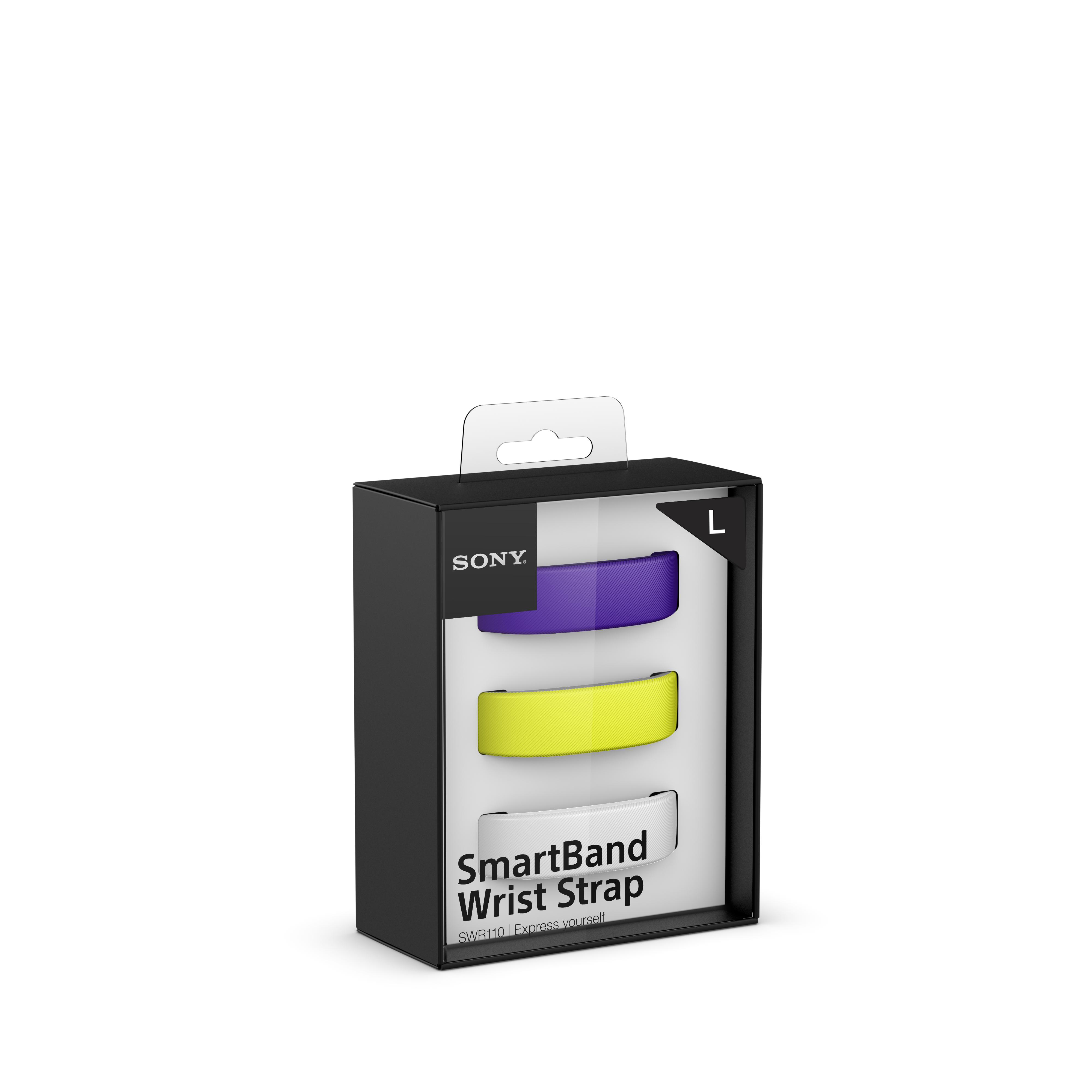 SONY SWR 110, Ersatzarmbänder, Violett/Gelb/Weiß