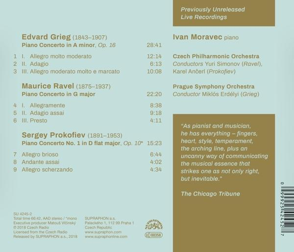Ivan Moravec, Prague Symphony Orchestra, The Czech Philharmonic Orchestra - Klavierkonzerte  - (CD)