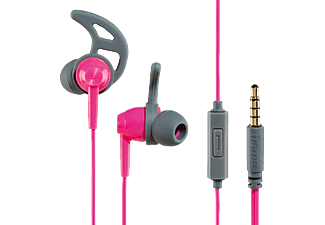 HAMA 177022 sport fülhallgató 'action sport' mikrofonnal, szürke-pink