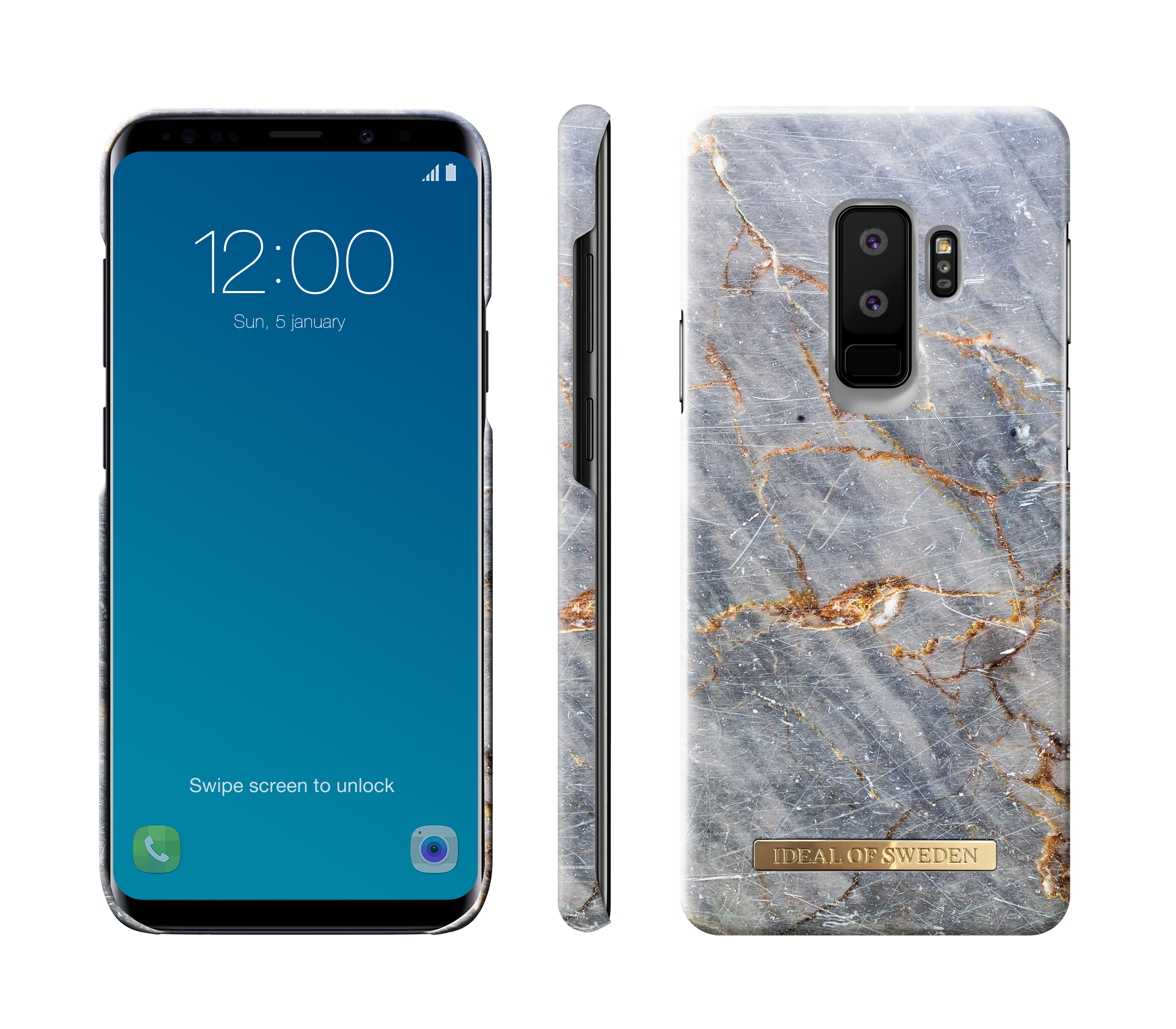 IDEAL OF SWEDEN Fashion, Backcover, Samsung, Galaxy S9+, Grey Marble