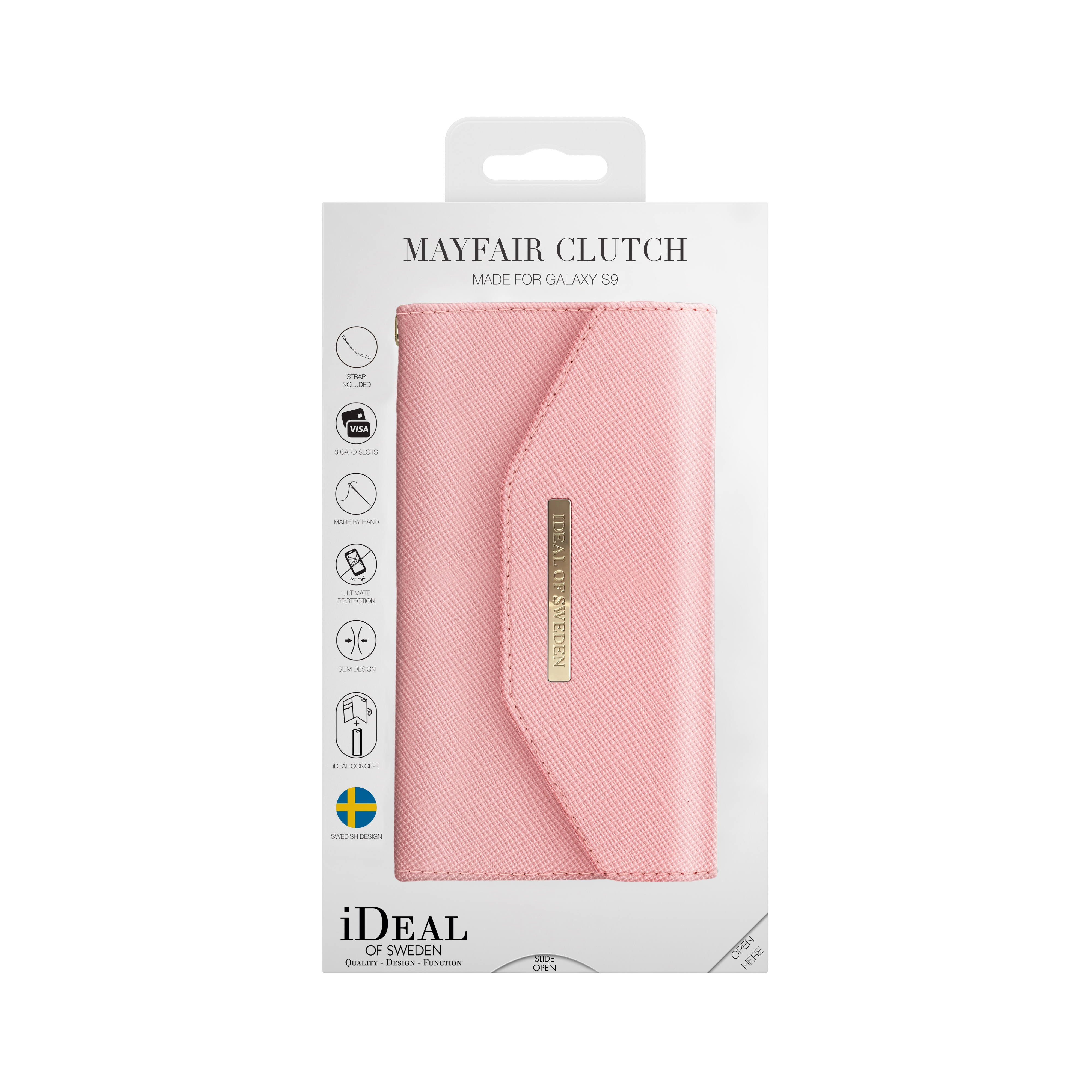 IDEAL OF SWEDEN Mayfair, Sleeves, Samsung, Galaxy S9, Pink