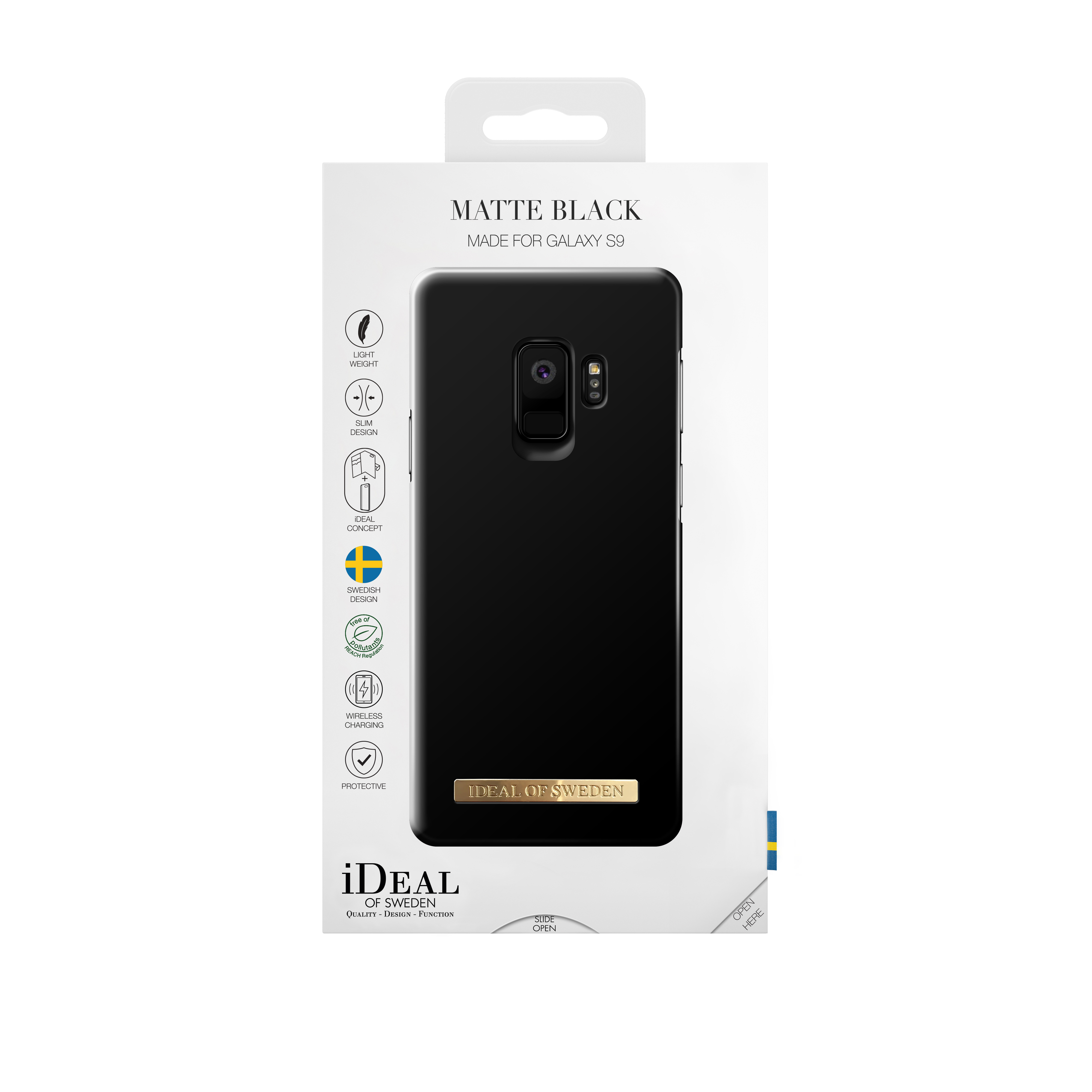 IDEAL OF SWEDEN Fashion, Backcover, Samsung, Galaxy S9, Matt Schwarz
