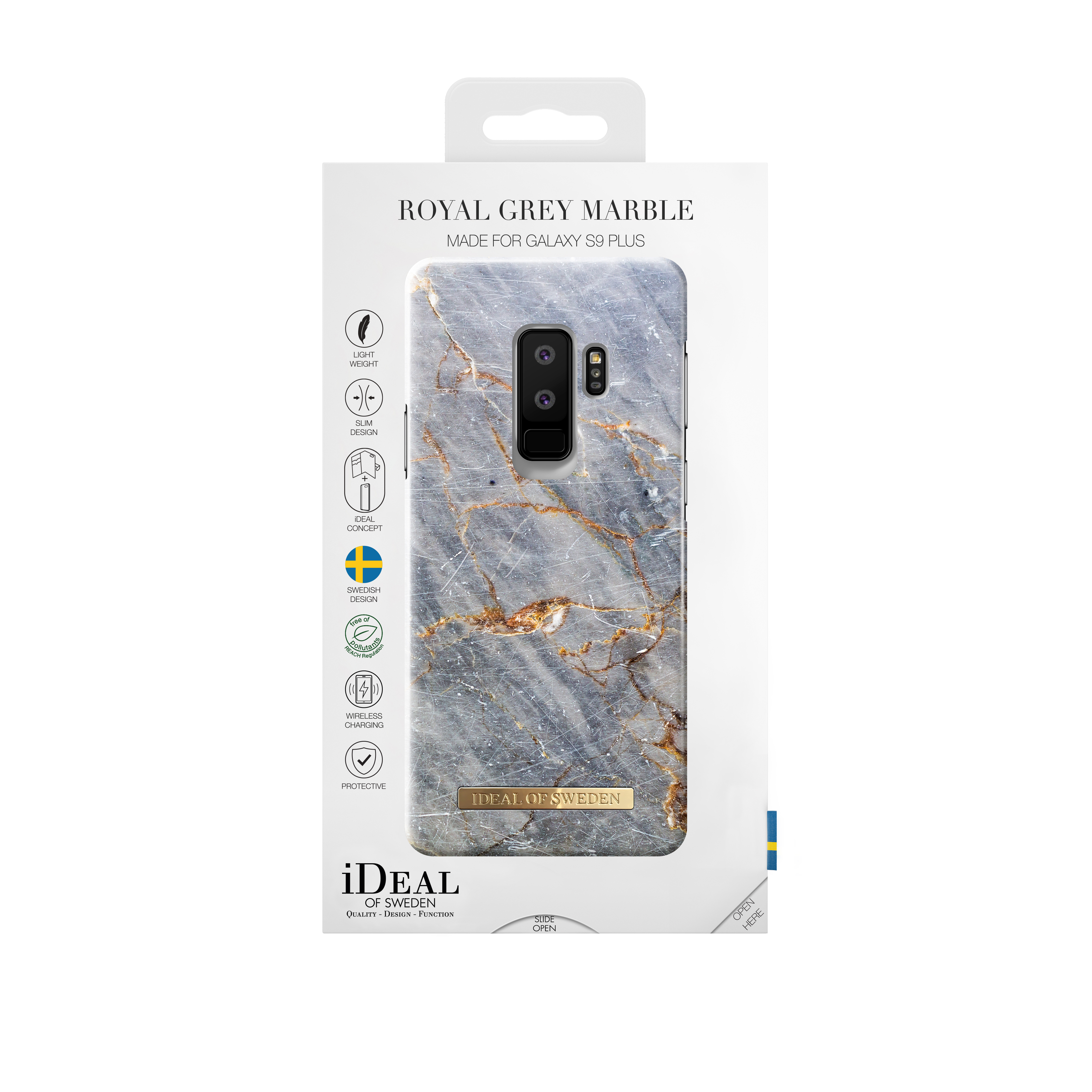 IDEAL OF SWEDEN Fashion, Backcover, Samsung, Galaxy S9+, Grey Marble