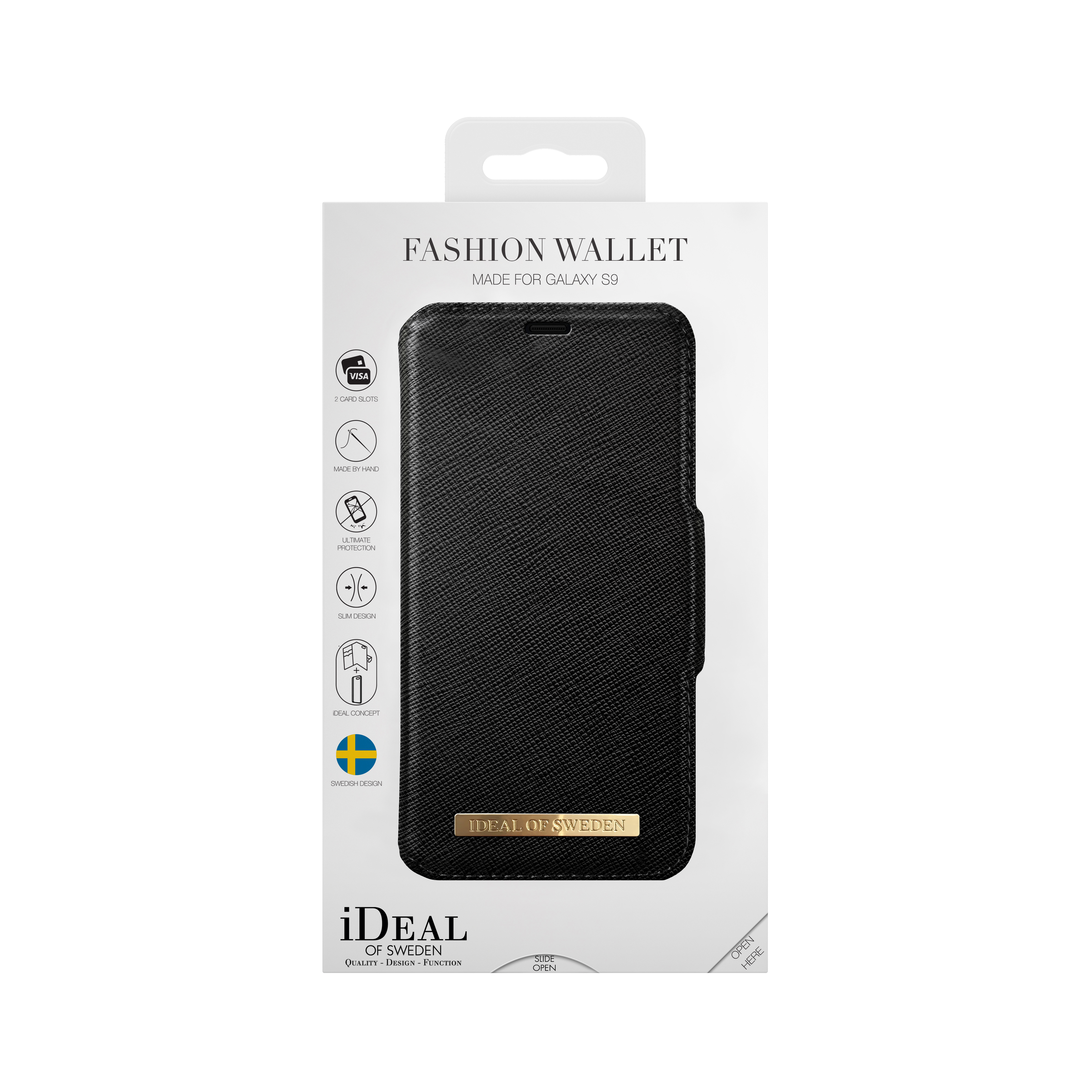 IDEAL OF SWEDEN Fashion, Bookcover, Samsung, Galaxy S9, Schwarz